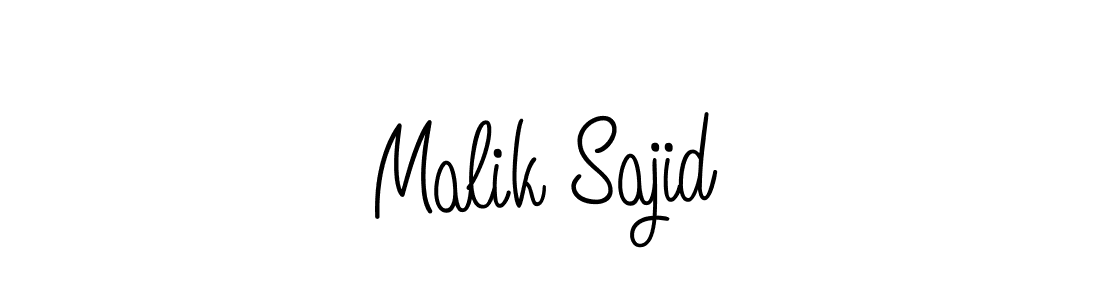 Use a signature maker to create a handwritten signature online. With this signature software, you can design (Angelique-Rose-font-FFP) your own signature for name Malik Sajid. Malik Sajid signature style 5 images and pictures png