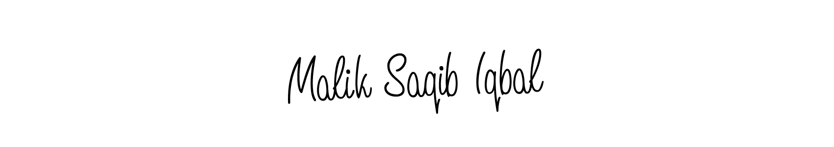 Use a signature maker to create a handwritten signature online. With this signature software, you can design (Angelique-Rose-font-FFP) your own signature for name Malik Saqib Iqbal. Malik Saqib Iqbal signature style 5 images and pictures png