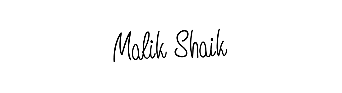 Design your own signature with our free online signature maker. With this signature software, you can create a handwritten (Angelique-Rose-font-FFP) signature for name Malik Shaik. Malik Shaik signature style 5 images and pictures png