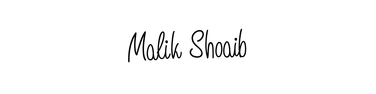 Design your own signature with our free online signature maker. With this signature software, you can create a handwritten (Angelique-Rose-font-FFP) signature for name Malik Shoaib. Malik Shoaib signature style 5 images and pictures png