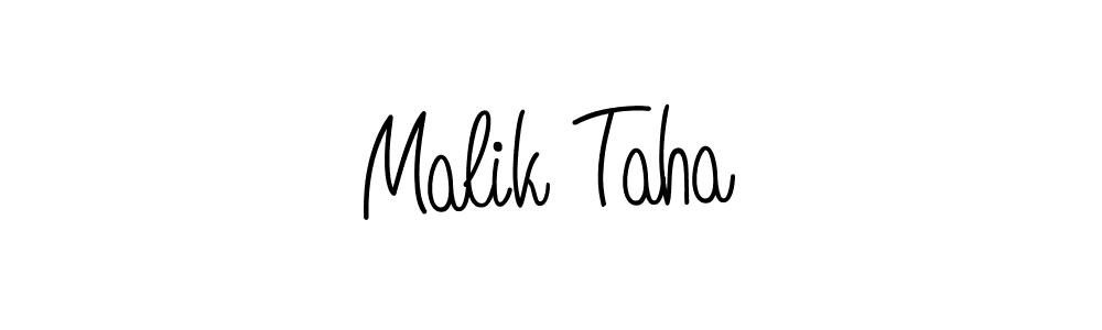 How to make Malik Taha name signature. Use Angelique-Rose-font-FFP style for creating short signs online. This is the latest handwritten sign. Malik Taha signature style 5 images and pictures png