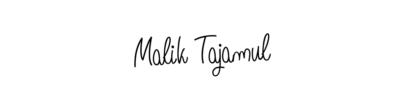 Use a signature maker to create a handwritten signature online. With this signature software, you can design (Angelique-Rose-font-FFP) your own signature for name Malik Tajamul. Malik Tajamul signature style 5 images and pictures png