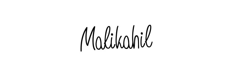 Design your own signature with our free online signature maker. With this signature software, you can create a handwritten (Angelique-Rose-font-FFP) signature for name Malikahil. Malikahil signature style 5 images and pictures png