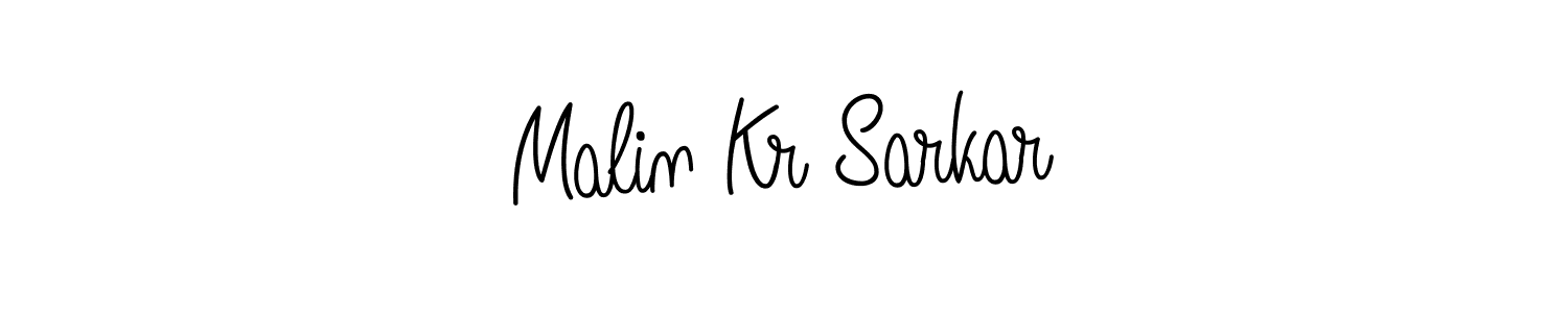 You should practise on your own different ways (Angelique-Rose-font-FFP) to write your name (Malin Kr Sarkar) in signature. don't let someone else do it for you. Malin Kr Sarkar signature style 5 images and pictures png