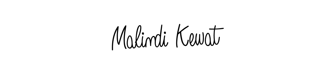 How to make Malindi Kewat name signature. Use Angelique-Rose-font-FFP style for creating short signs online. This is the latest handwritten sign. Malindi Kewat signature style 5 images and pictures png