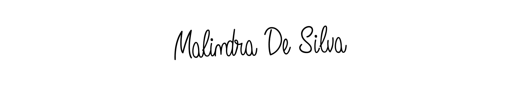 You should practise on your own different ways (Angelique-Rose-font-FFP) to write your name (Malindra De Silva) in signature. don't let someone else do it for you. Malindra De Silva signature style 5 images and pictures png