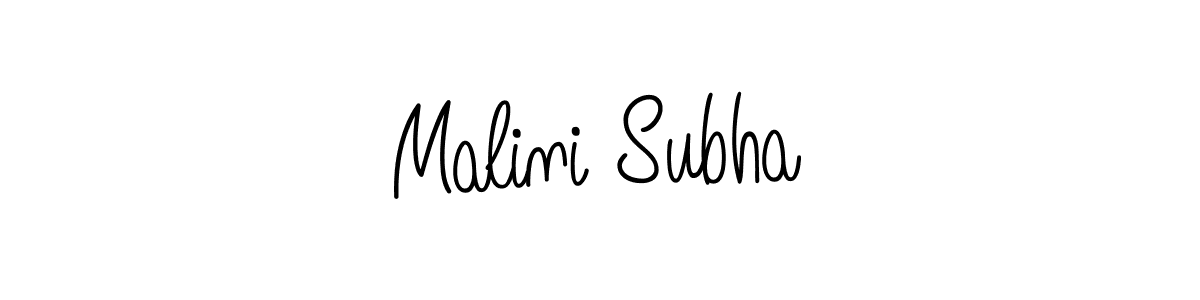 Also we have Malini Subha name is the best signature style. Create professional handwritten signature collection using Angelique-Rose-font-FFP autograph style. Malini Subha signature style 5 images and pictures png