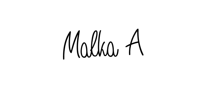 You can use this online signature creator to create a handwritten signature for the name Malka A. This is the best online autograph maker. Malka A signature style 5 images and pictures png