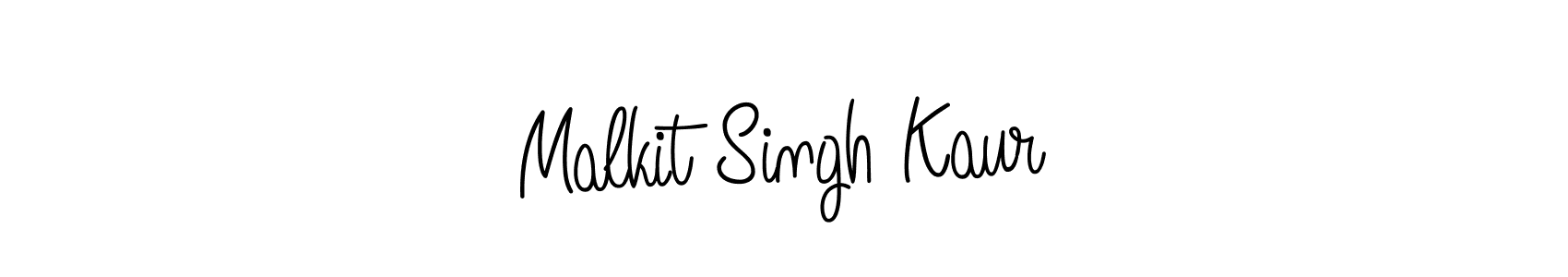How to make Malkit Singh Kaur name signature. Use Angelique-Rose-font-FFP style for creating short signs online. This is the latest handwritten sign. Malkit Singh Kaur signature style 5 images and pictures png