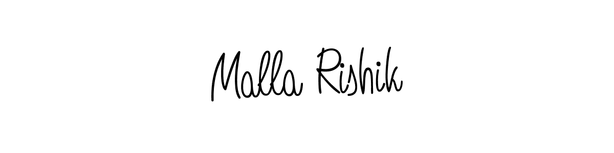 How to make Malla Rishik name signature. Use Angelique-Rose-font-FFP style for creating short signs online. This is the latest handwritten sign. Malla Rishik signature style 5 images and pictures png