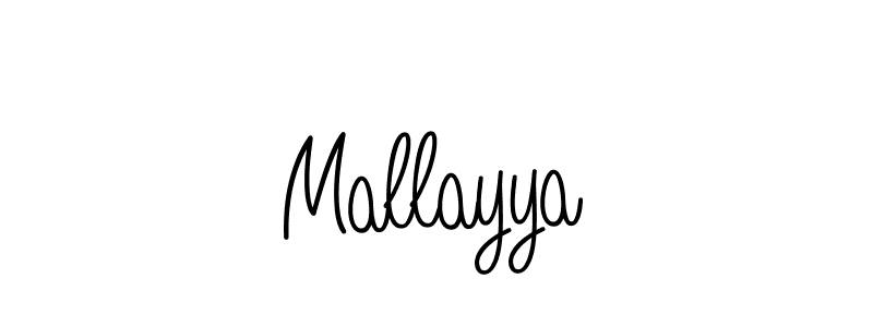 Make a beautiful signature design for name Mallayya. With this signature (Angelique-Rose-font-FFP) style, you can create a handwritten signature for free. Mallayya signature style 5 images and pictures png