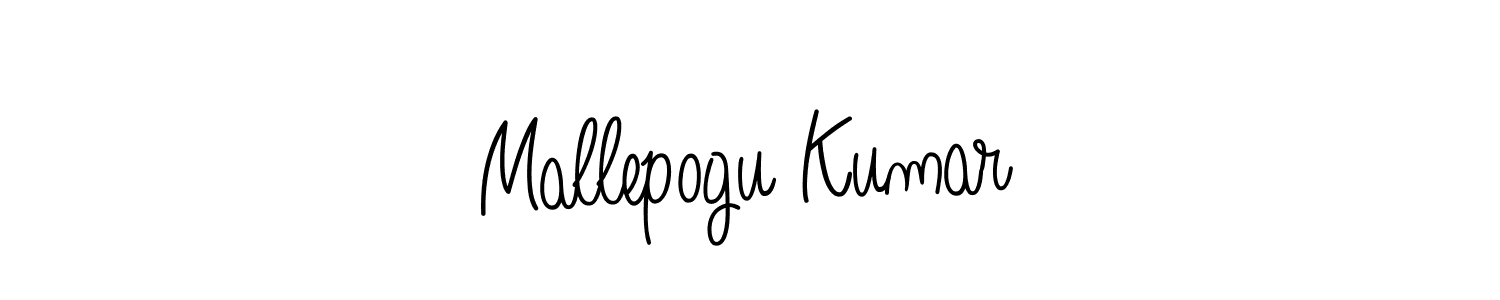 Use a signature maker to create a handwritten signature online. With this signature software, you can design (Angelique-Rose-font-FFP) your own signature for name Mallepogu Kumar. Mallepogu Kumar signature style 5 images and pictures png