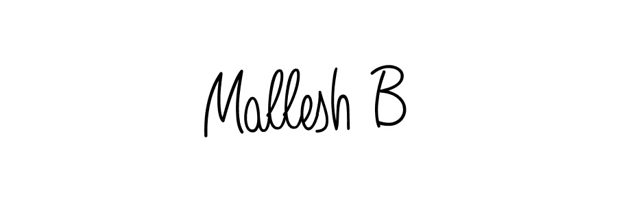 You should practise on your own different ways (Angelique-Rose-font-FFP) to write your name (Mallesh B) in signature. don't let someone else do it for you. Mallesh B signature style 5 images and pictures png