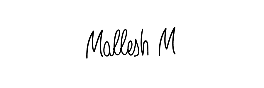 Mallesh M stylish signature style. Best Handwritten Sign (Angelique-Rose-font-FFP) for my name. Handwritten Signature Collection Ideas for my name Mallesh M. Mallesh M signature style 5 images and pictures png