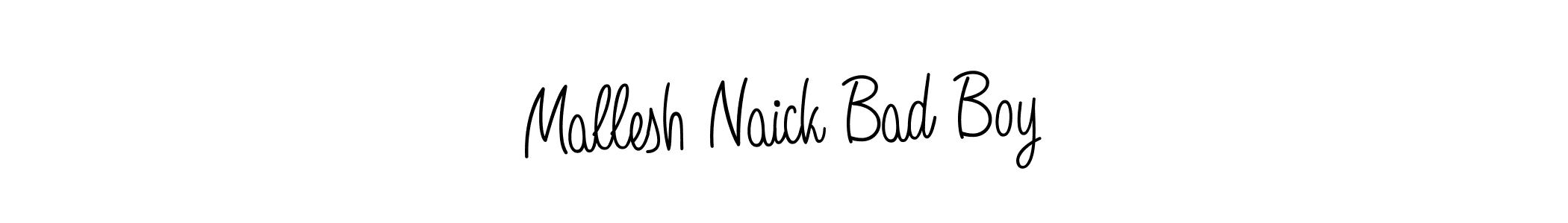 Mallesh Naick Bad Boy stylish signature style. Best Handwritten Sign (Angelique-Rose-font-FFP) for my name. Handwritten Signature Collection Ideas for my name Mallesh Naick Bad Boy. Mallesh Naick Bad Boy signature style 5 images and pictures png