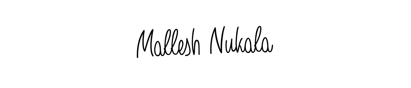 Create a beautiful signature design for name Mallesh Nukala. With this signature (Angelique-Rose-font-FFP) fonts, you can make a handwritten signature for free. Mallesh Nukala signature style 5 images and pictures png