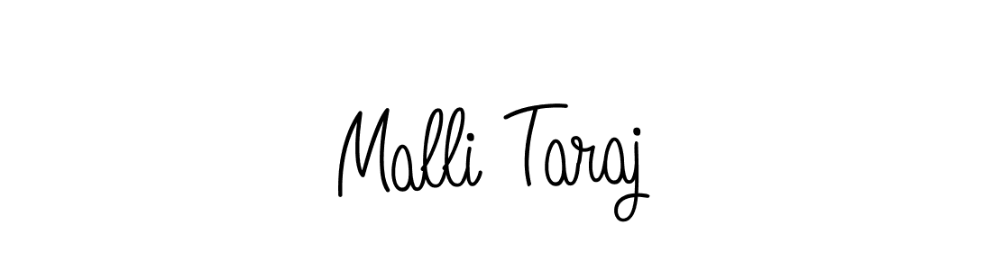 Use a signature maker to create a handwritten signature online. With this signature software, you can design (Angelique-Rose-font-FFP) your own signature for name Malli Taraj. Malli Taraj signature style 5 images and pictures png