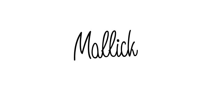 Use a signature maker to create a handwritten signature online. With this signature software, you can design (Angelique-Rose-font-FFP) your own signature for name Mallick. Mallick signature style 5 images and pictures png