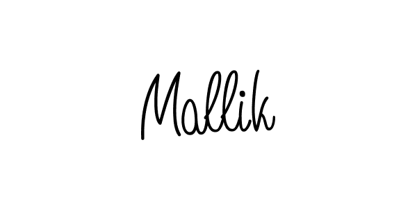 Make a beautiful signature design for name Mallik. With this signature (Angelique-Rose-font-FFP) style, you can create a handwritten signature for free. Mallik signature style 5 images and pictures png