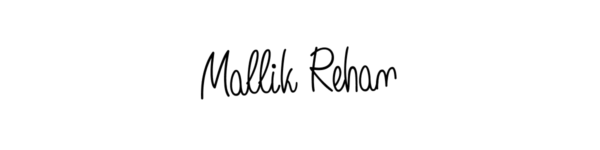 You should practise on your own different ways (Angelique-Rose-font-FFP) to write your name (Mallik Rehan) in signature. don't let someone else do it for you. Mallik Rehan signature style 5 images and pictures png
