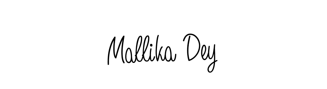 You should practise on your own different ways (Angelique-Rose-font-FFP) to write your name (Mallika Dey) in signature. don't let someone else do it for you. Mallika Dey signature style 5 images and pictures png