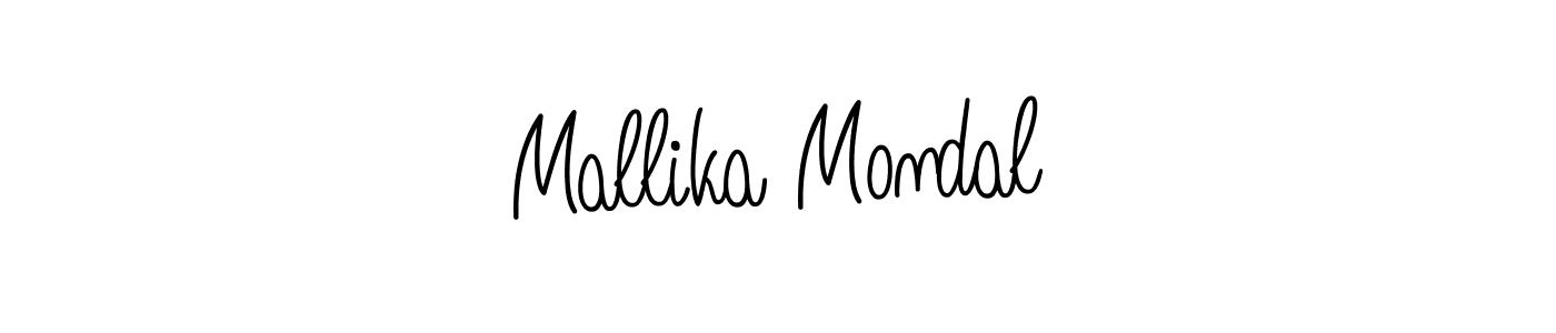 Create a beautiful signature design for name Mallika Mondal. With this signature (Angelique-Rose-font-FFP) fonts, you can make a handwritten signature for free. Mallika Mondal signature style 5 images and pictures png