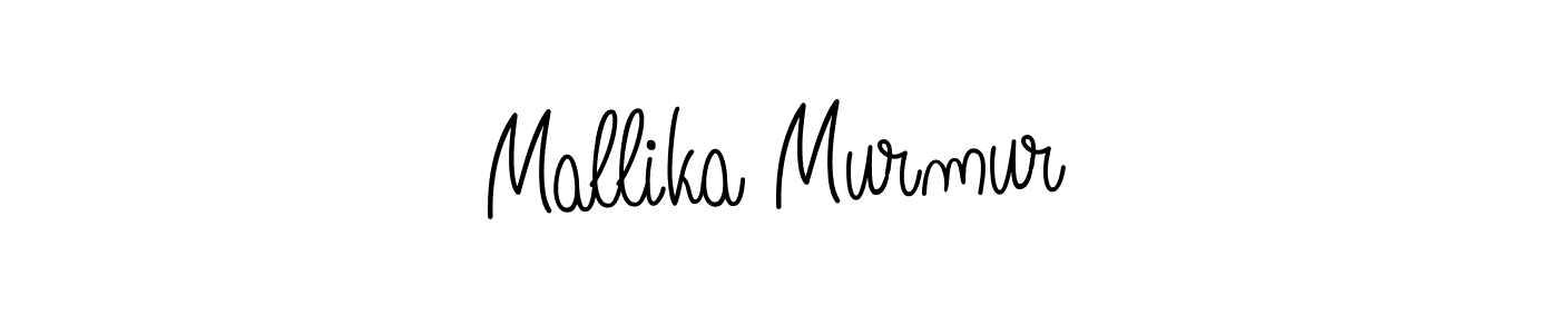 How to make Mallika Murmur name signature. Use Angelique-Rose-font-FFP style for creating short signs online. This is the latest handwritten sign. Mallika Murmur signature style 5 images and pictures png