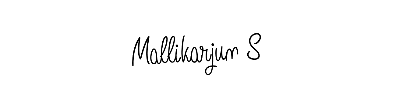 How to make Mallikarjun S name signature. Use Angelique-Rose-font-FFP style for creating short signs online. This is the latest handwritten sign. Mallikarjun S signature style 5 images and pictures png