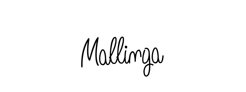 How to make Mallinga name signature. Use Angelique-Rose-font-FFP style for creating short signs online. This is the latest handwritten sign. Mallinga signature style 5 images and pictures png
