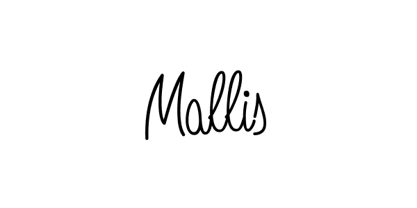 Design your own signature with our free online signature maker. With this signature software, you can create a handwritten (Angelique-Rose-font-FFP) signature for name Mallis. Mallis signature style 5 images and pictures png