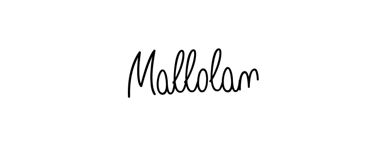 Create a beautiful signature design for name Mallolan. With this signature (Angelique-Rose-font-FFP) fonts, you can make a handwritten signature for free. Mallolan signature style 5 images and pictures png