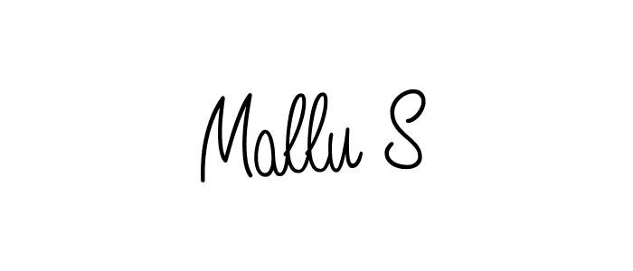 Mallu S stylish signature style. Best Handwritten Sign (Angelique-Rose-font-FFP) for my name. Handwritten Signature Collection Ideas for my name Mallu S. Mallu S signature style 5 images and pictures png