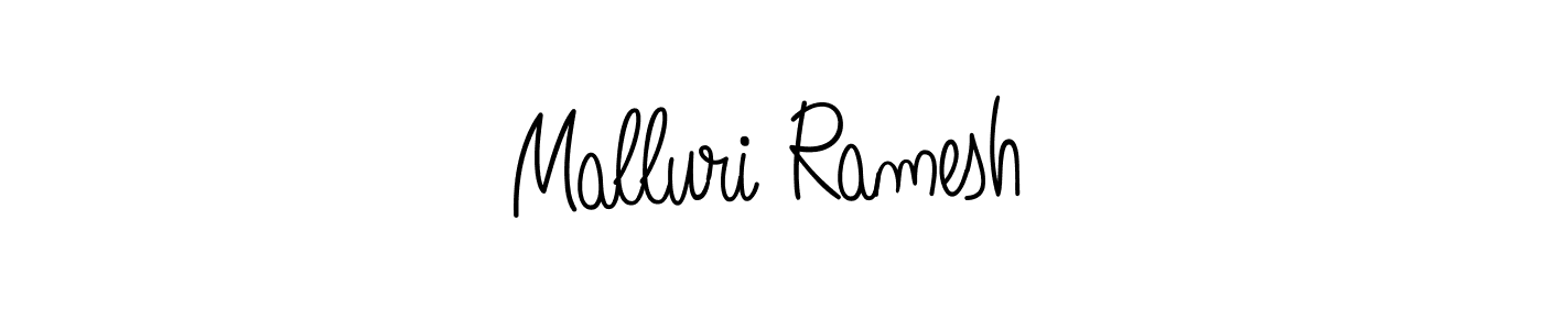 Make a beautiful signature design for name Malluri Ramesh. With this signature (Angelique-Rose-font-FFP) style, you can create a handwritten signature for free. Malluri Ramesh signature style 5 images and pictures png