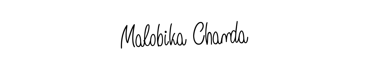 Also we have Malobika Chanda name is the best signature style. Create professional handwritten signature collection using Angelique-Rose-font-FFP autograph style. Malobika Chanda signature style 5 images and pictures png