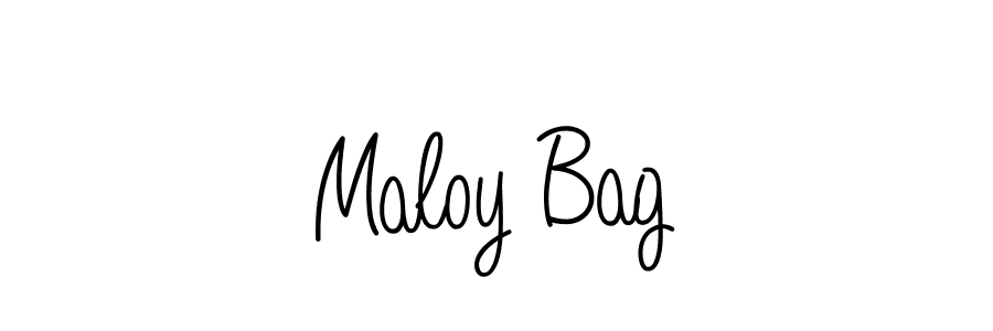 You should practise on your own different ways (Angelique-Rose-font-FFP) to write your name (Maloy Bag) in signature. don't let someone else do it for you. Maloy Bag signature style 5 images and pictures png