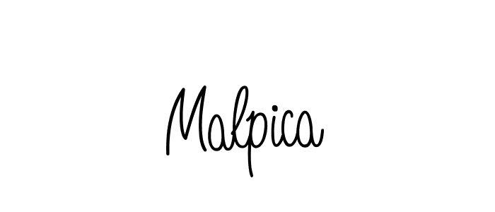 Make a beautiful signature design for name Malpica. With this signature (Angelique-Rose-font-FFP) style, you can create a handwritten signature for free. Malpica signature style 5 images and pictures png