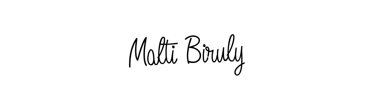 Make a beautiful signature design for name Malti Biruly. Use this online signature maker to create a handwritten signature for free. Malti Biruly signature style 5 images and pictures png