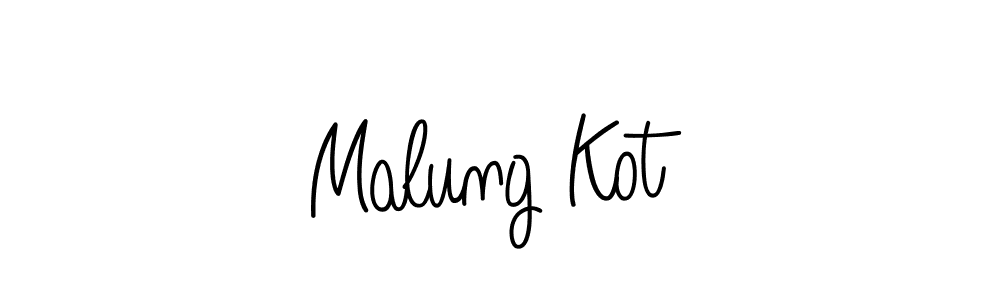 How to make Malung Kot name signature. Use Angelique-Rose-font-FFP style for creating short signs online. This is the latest handwritten sign. Malung Kot signature style 5 images and pictures png