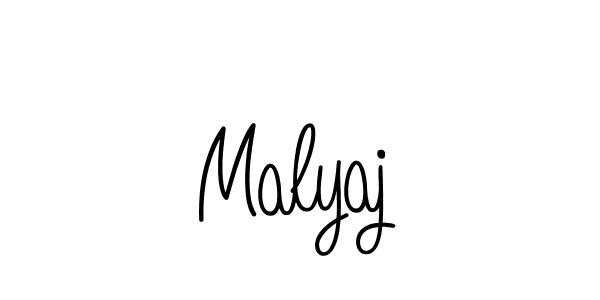How to make Malyaj name signature. Use Angelique-Rose-font-FFP style for creating short signs online. This is the latest handwritten sign. Malyaj signature style 5 images and pictures png