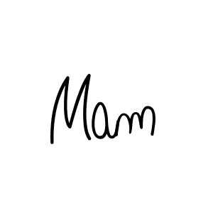 The best way (Angelique-Rose-font-FFP) to make a short signature is to pick only two or three words in your name. The name Mam include a total of six letters. For converting this name. Mam signature style 5 images and pictures png