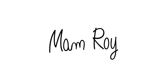 Use a signature maker to create a handwritten signature online. With this signature software, you can design (Angelique-Rose-font-FFP) your own signature for name Mam Roy. Mam Roy signature style 5 images and pictures png