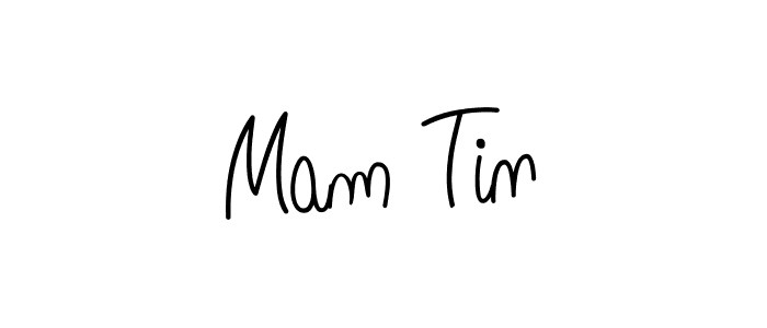 Make a beautiful signature design for name Mam Tin. With this signature (Angelique-Rose-font-FFP) style, you can create a handwritten signature for free. Mam Tin signature style 5 images and pictures png