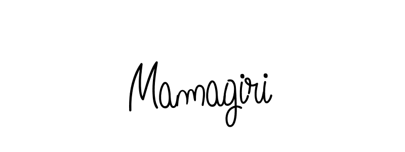 Make a beautiful signature design for name Mamagiri. With this signature (Angelique-Rose-font-FFP) style, you can create a handwritten signature for free. Mamagiri signature style 5 images and pictures png