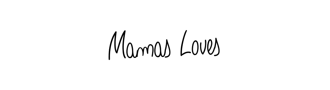 Use a signature maker to create a handwritten signature online. With this signature software, you can design (Angelique-Rose-font-FFP) your own signature for name Mamas Loves. Mamas Loves signature style 5 images and pictures png