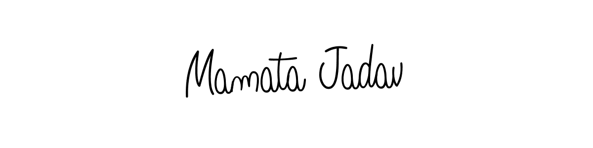 Design your own signature with our free online signature maker. With this signature software, you can create a handwritten (Angelique-Rose-font-FFP) signature for name Mamata Jadav. Mamata Jadav signature style 5 images and pictures png