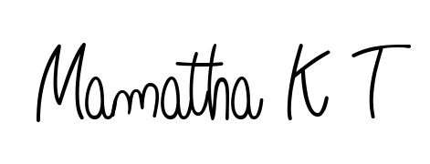 Enhance your business communications with Mamatha K T signature in Angelique-Rose-font-FFP lettering. Clean, modern, and universally compatible. Mamatha K T signature style 5 images and pictures png