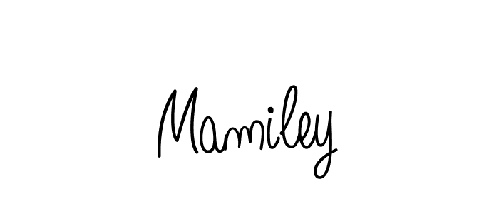 Design your own signature with our free online signature maker. With this signature software, you can create a handwritten (Angelique-Rose-font-FFP) signature for name Mamiley. Mamiley signature style 5 images and pictures png