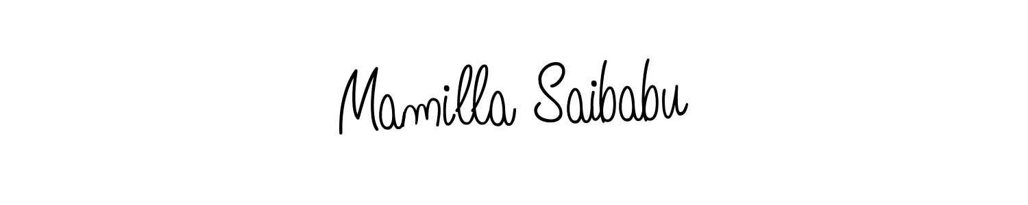 Also we have Mamilla Saibabu name is the best signature style. Create professional handwritten signature collection using Angelique-Rose-font-FFP autograph style. Mamilla Saibabu signature style 5 images and pictures png