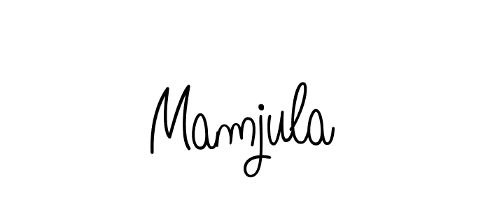 You should practise on your own different ways (Angelique-Rose-font-FFP) to write your name (Mamjula) in signature. don't let someone else do it for you. Mamjula signature style 5 images and pictures png