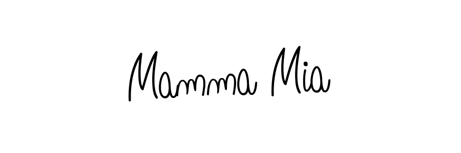 Make a beautiful signature design for name Mamma Mia. With this signature (Angelique-Rose-font-FFP) style, you can create a handwritten signature for free. Mamma Mia signature style 5 images and pictures png